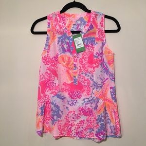 NWT Lilly Pulitzer Silk Kery Top  S